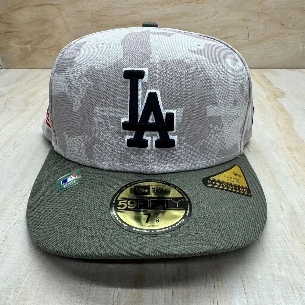 NEW Los Angeles Dodgers New Era 2025 Armed Forces Day 59FIFTY Fitted Hat 7 7/8